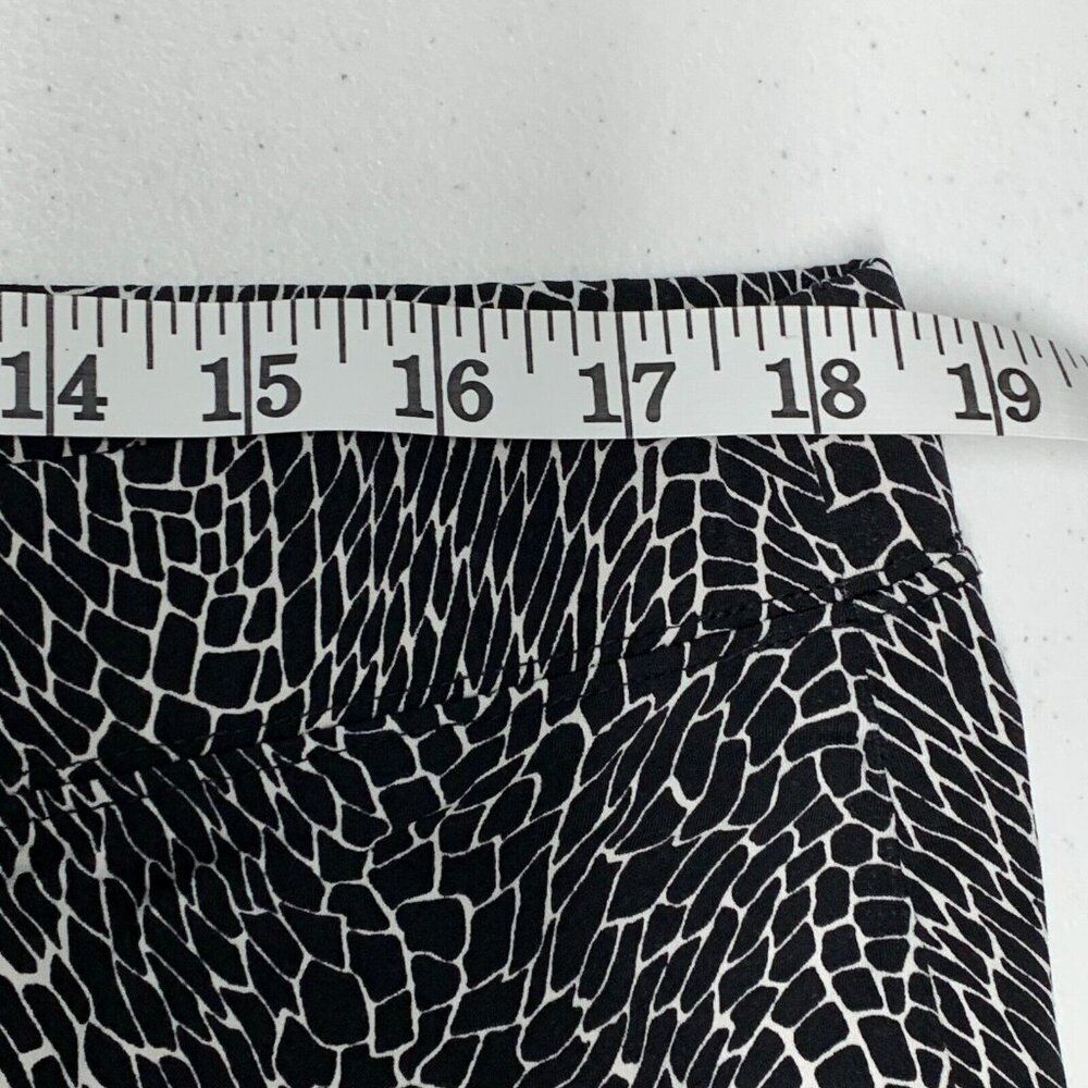 Susan Graver Pants sz XL Palazzo Elastic Waist Pull on Black White 27" Inseam - Picture 4 of 9
